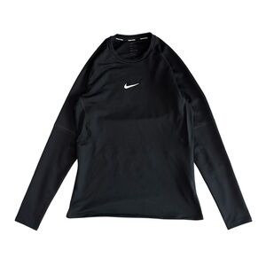 Nike Black Performance Dri-FIT Top with White Swoosh Logo